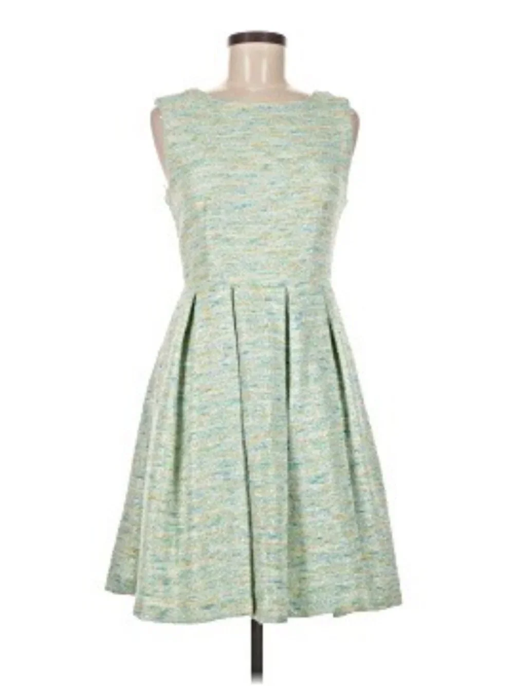 Anthropologie Paper Crown Fit & Flare Shimmer Tweed Sleeveless Dress Size S